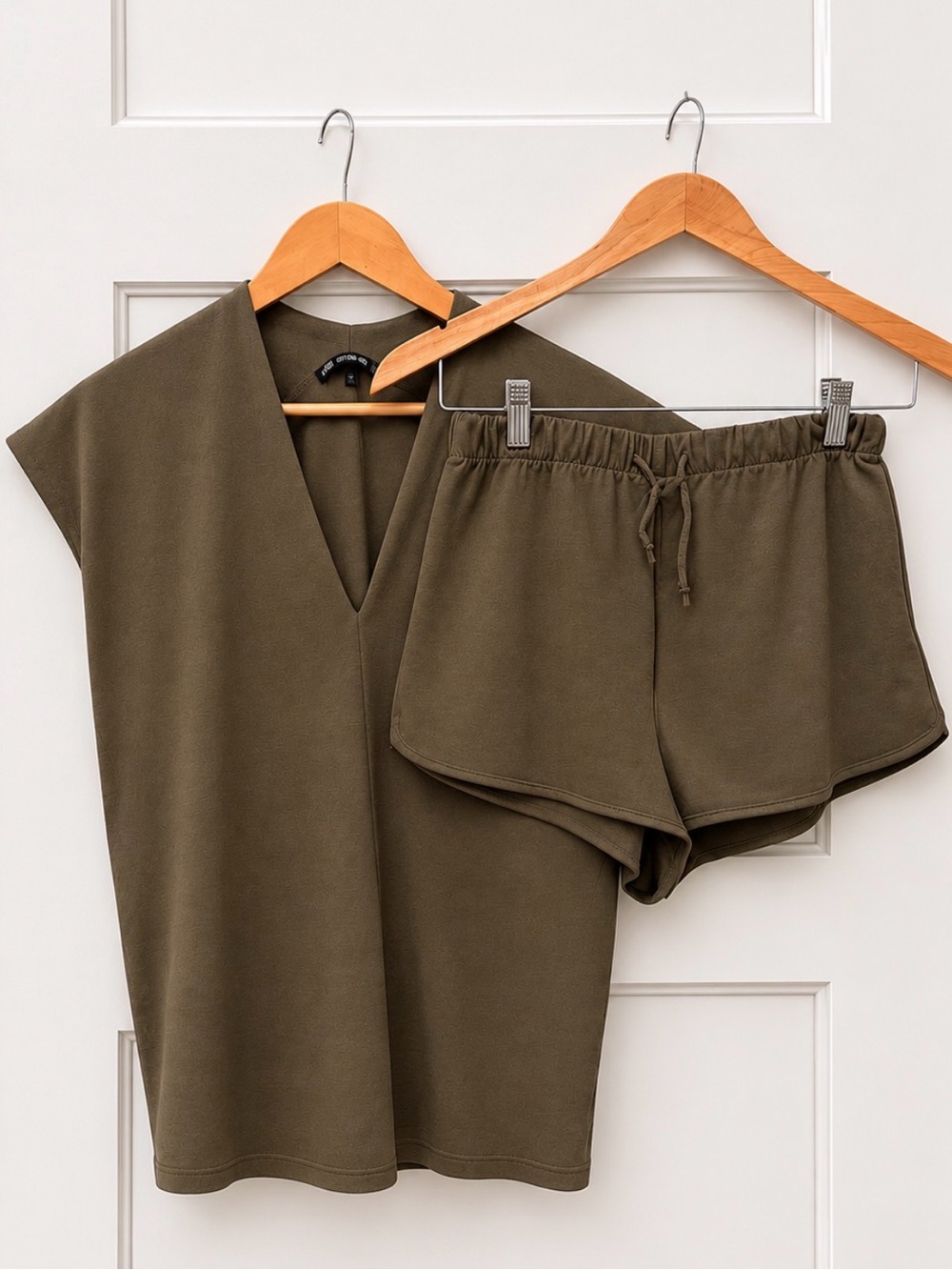 Zara Olive V-Neck Lounge Set